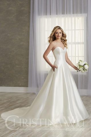 woman in Christina wu wedding dress
