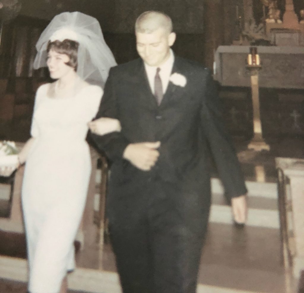 photo of Mike and Maureen Henry on their wedding day