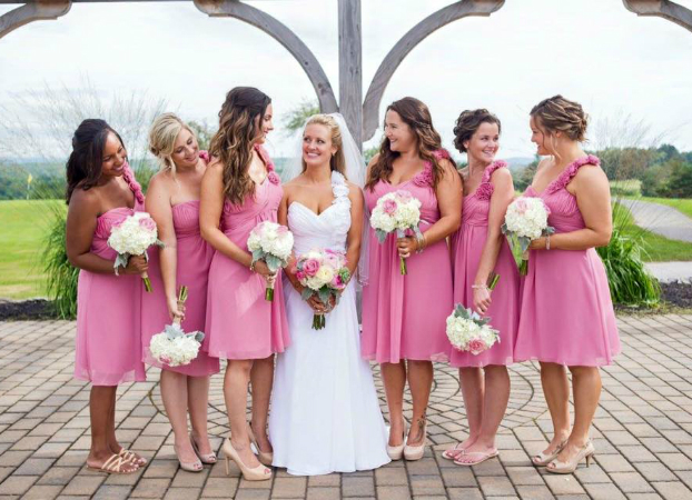 photo of bride and her bridesmaids
